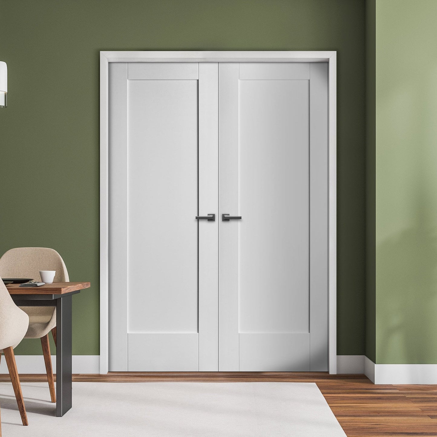 Internal White Primed Pattern 10 1 Panel Pair Door (121422)