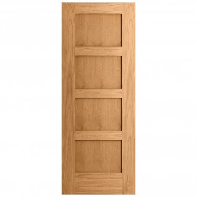 White Oak Internal Fully Finished Shaker 4 Panel Door (121787)