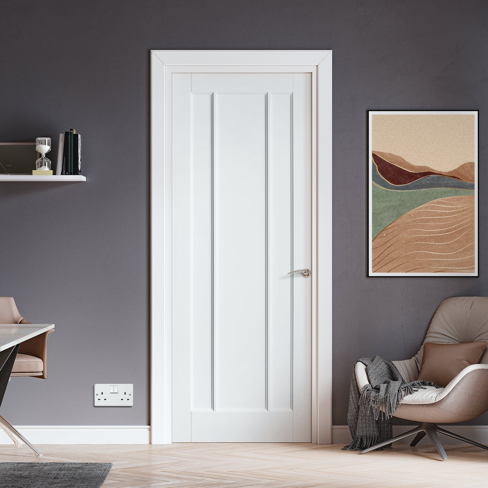 Jeld-Wen White Internal Primed Worcester Door