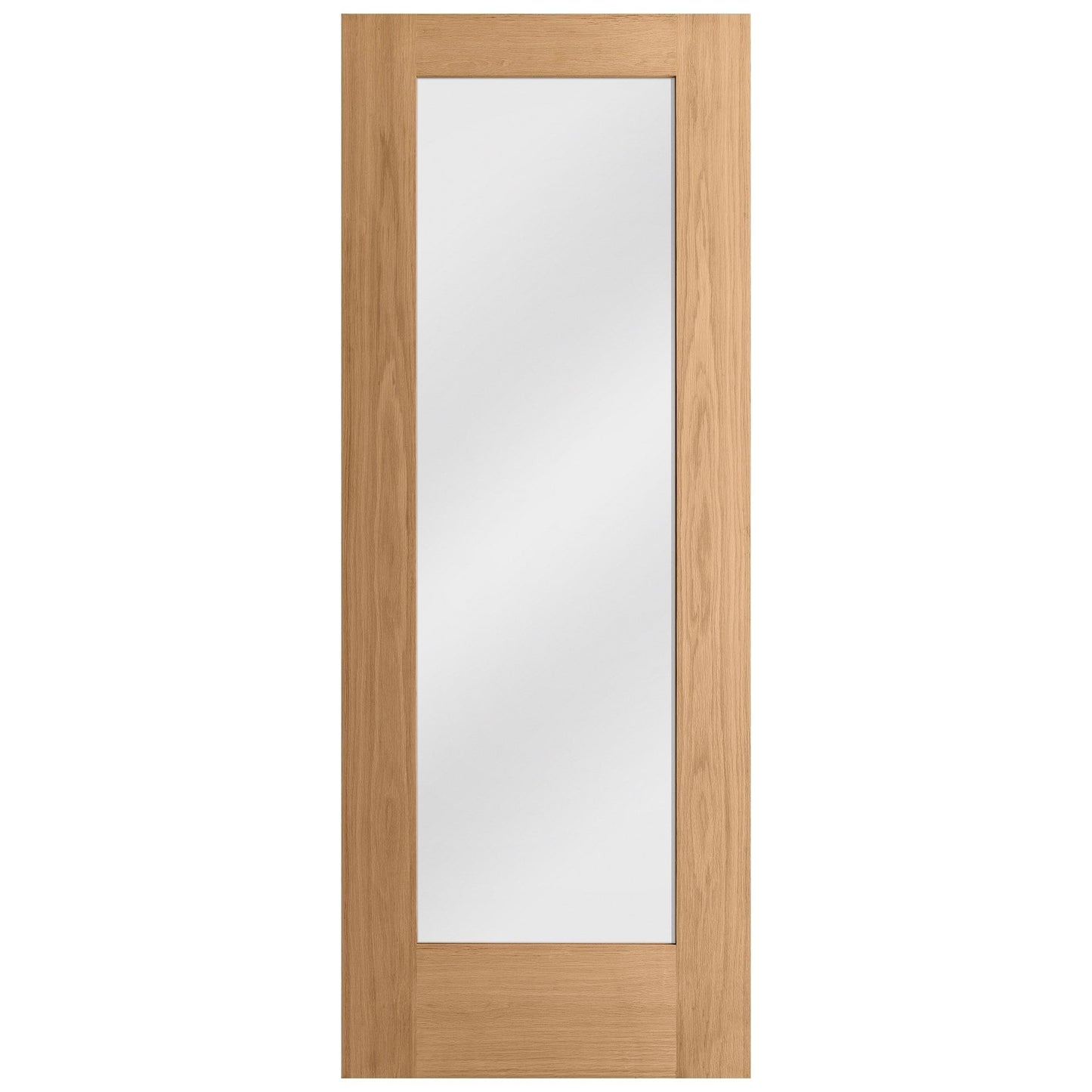 White Oak Unfinished Internal Shaker 1 Light Obscure Glass Door (121823)