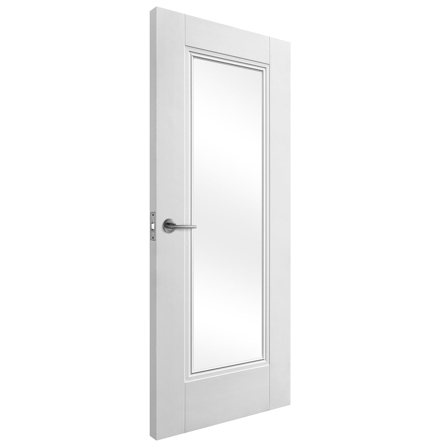 White Internal Primed Elegance Lancaster 1 Light Obscure Glass Made-to-Measure Door