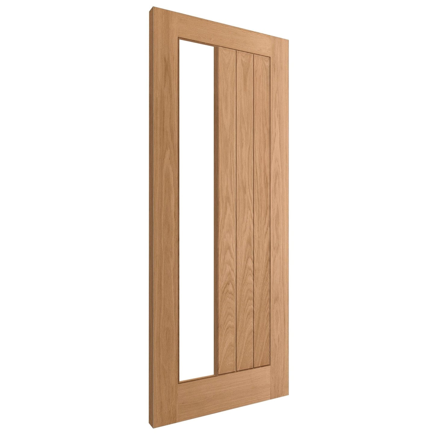 Oak Internal Fully Finished Farley 1 Light Obscure Offset Glass Made-to-Measure Door