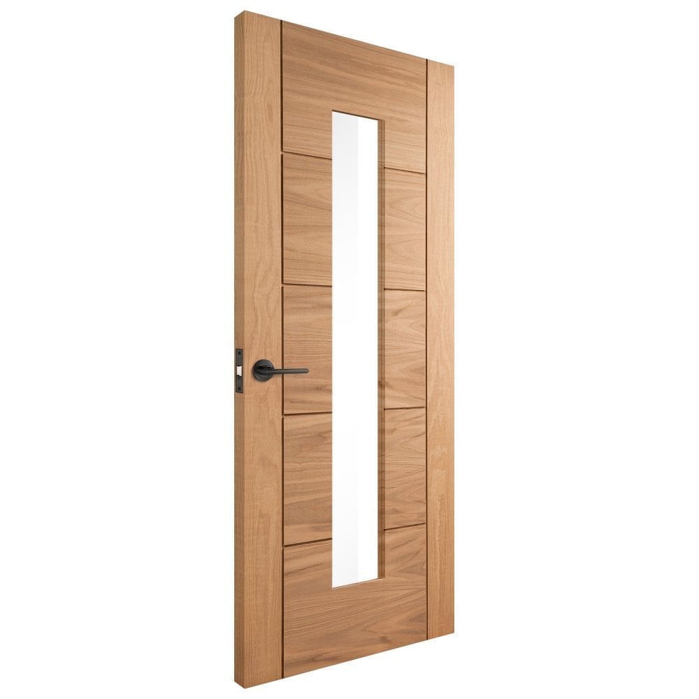 Oak Internal Unfinished Parma 1 Light Obscure Glass Made-to-Measure Door
