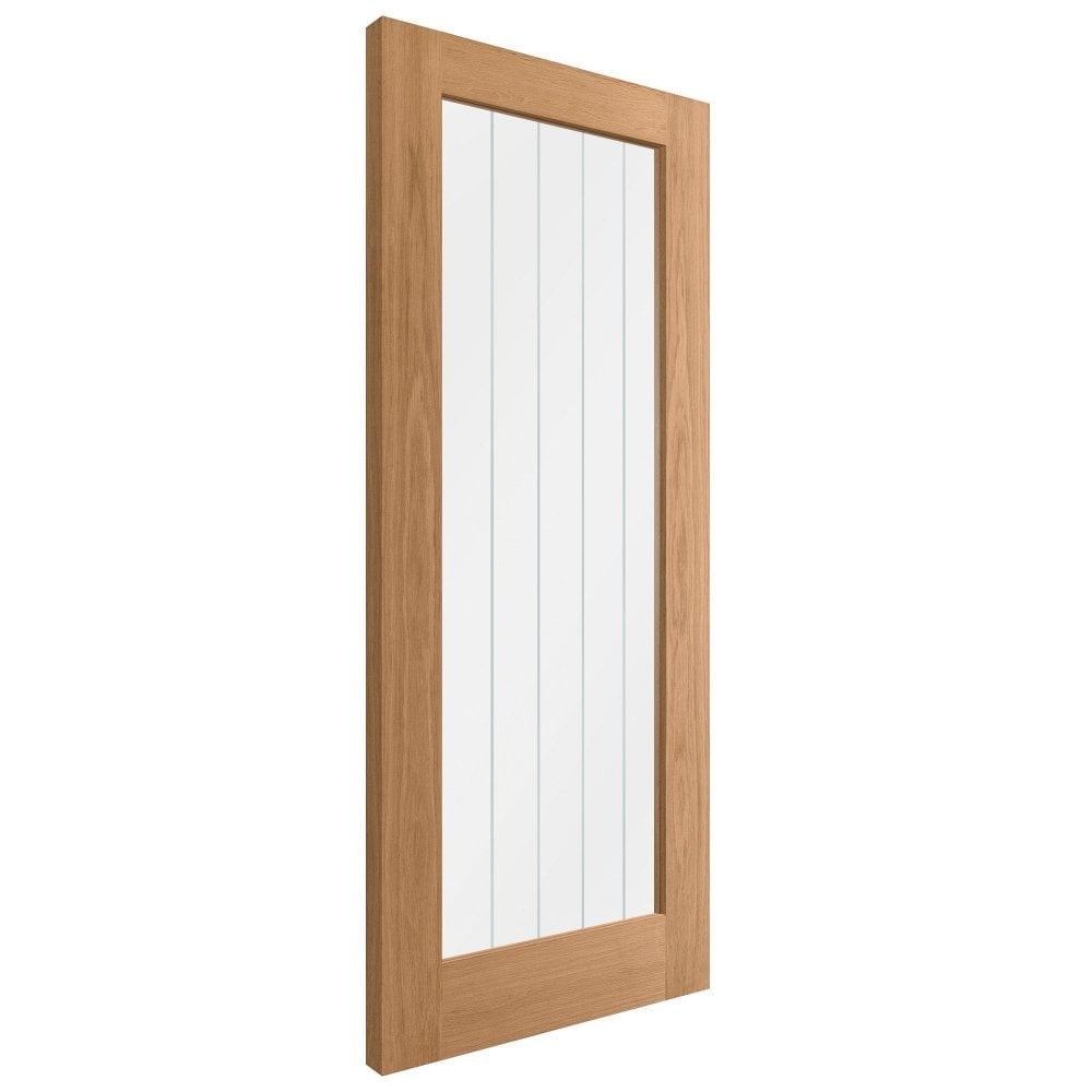 Oak Internal Unfinished Farley 1 Light Obscure Glass Made-to-Measure Door