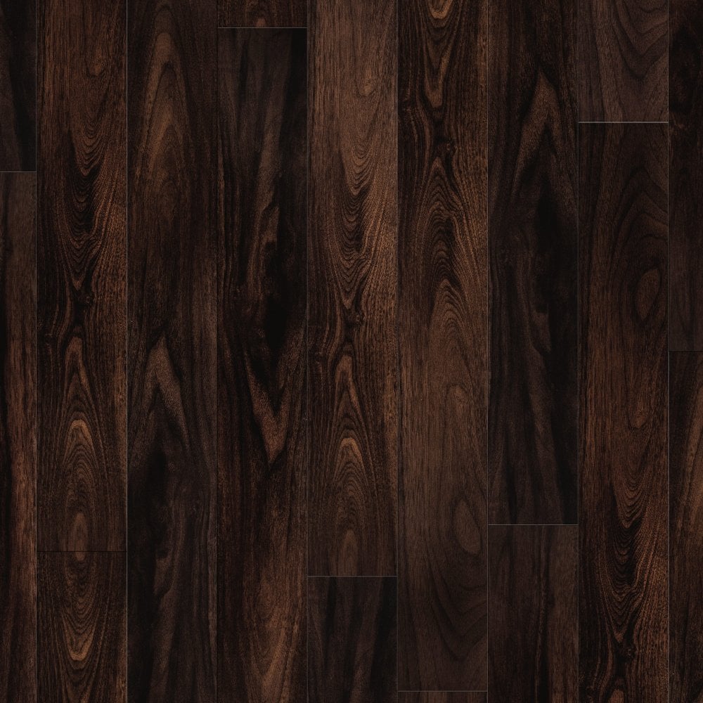 Rich Walnut - Glamour 12mm High Gloss Laminate Flooring (122131)