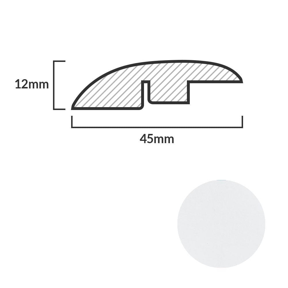White - 1m Adapting Door Profile (84884)