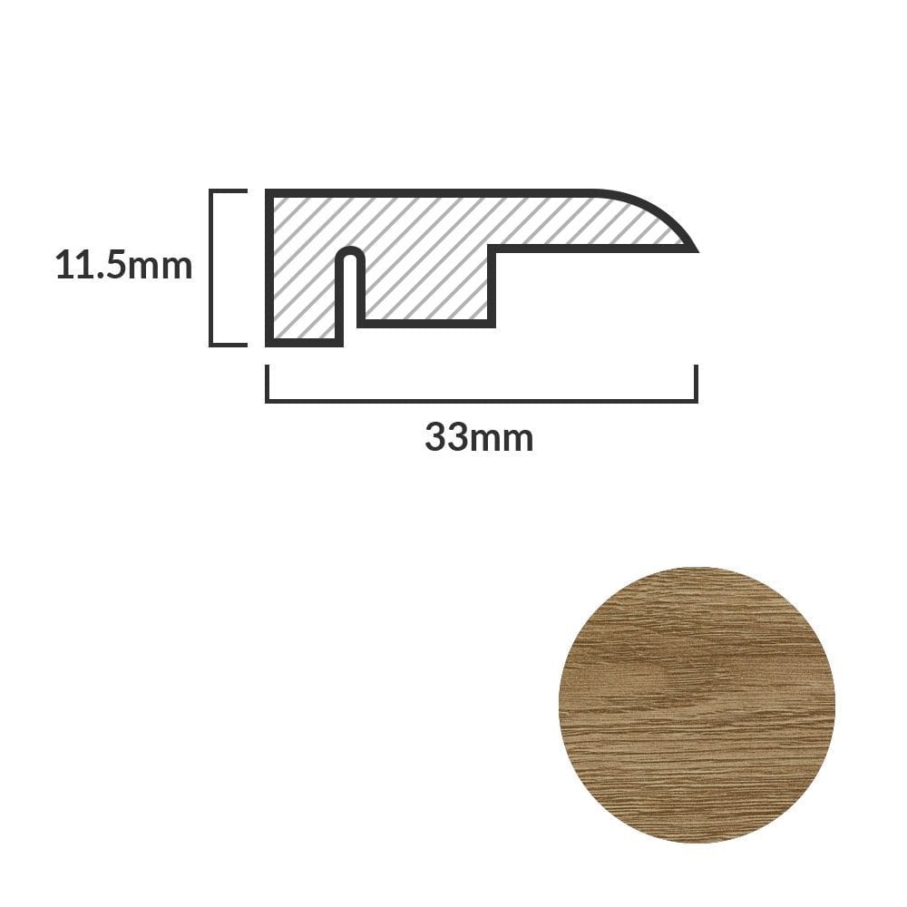 Dark Oak - 1m Laminate End Door Profile (84904)