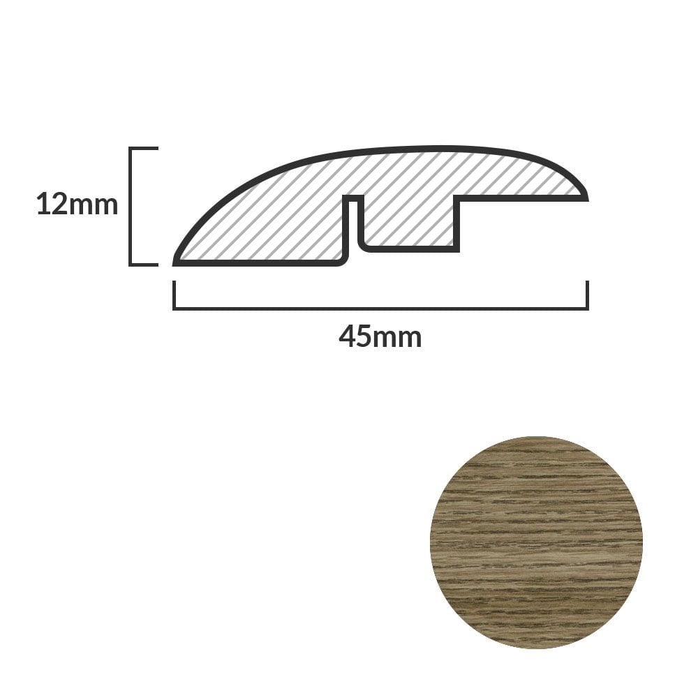Medium Oak - 1m Laminate Adapting Door Profile (84908)