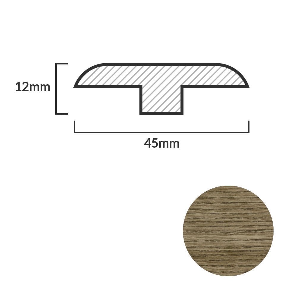 Medium Oak - 1m Laminate Connecting Door Profile (84909)
