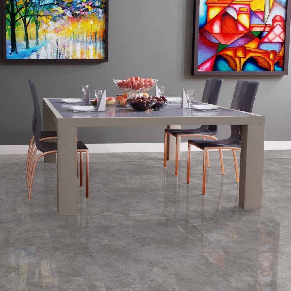 Agios Cinzento - Lustre Stone 8mm High Gloss Laminate Flooring (91931)