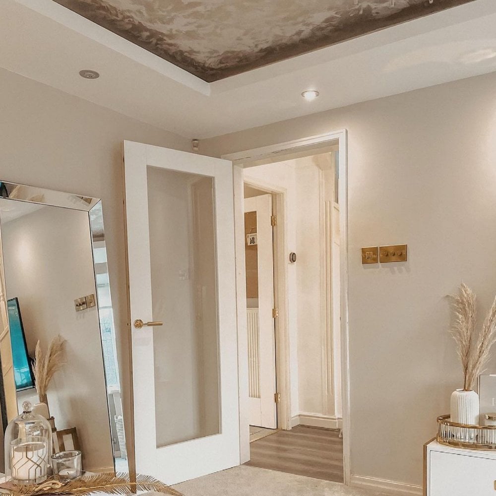 White Internal Primed Pattern 10 Clear Glass Door (51770)