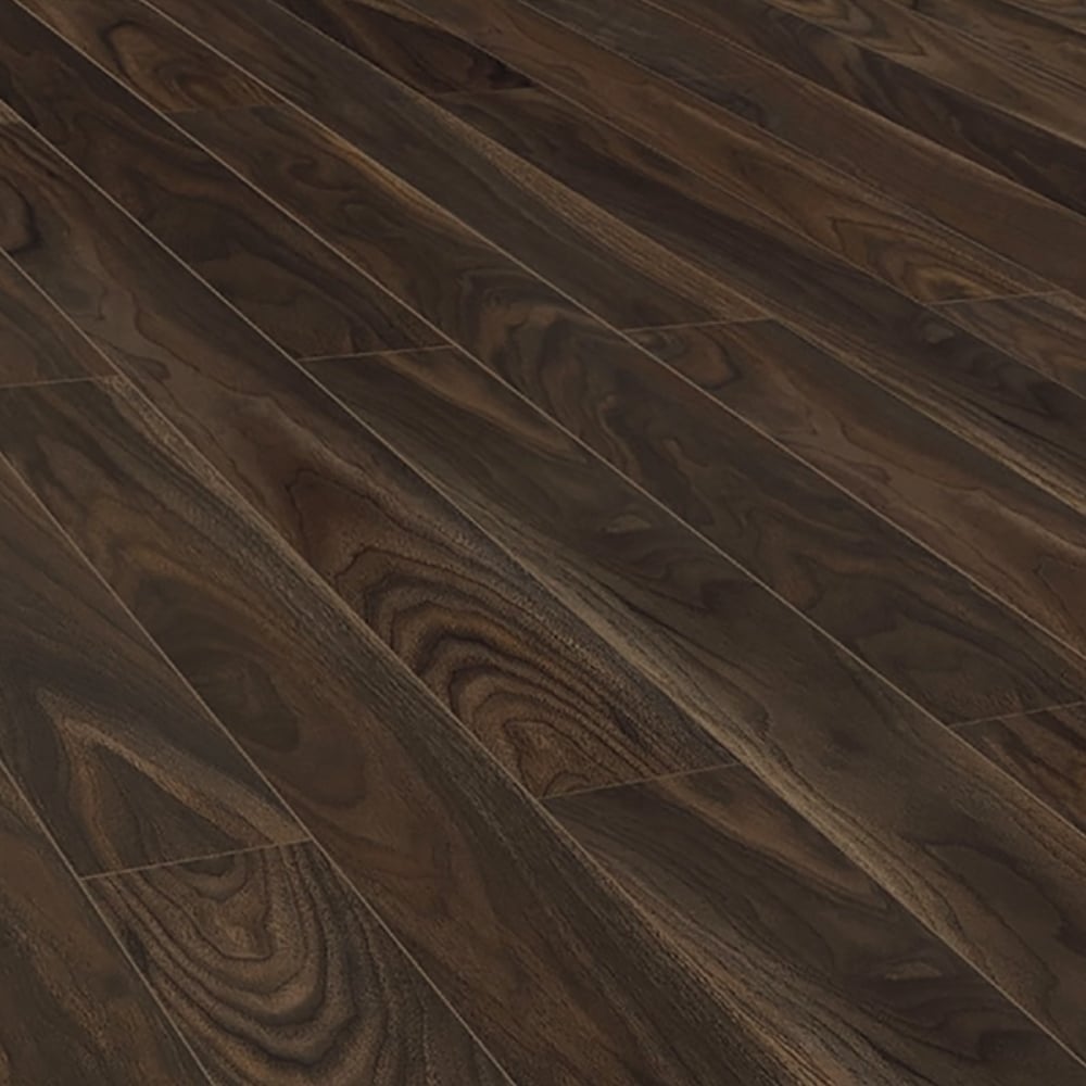 Dark Walnut - Eurohome Vario+ 12mm Laminate Flooring (122444)