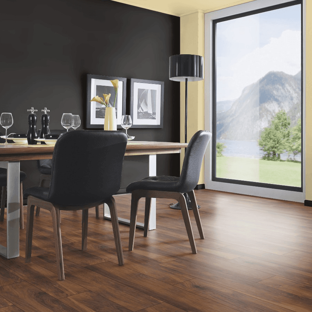 Krono Original | Red River Hickory Atlantic 10mm Handscraped Moisture Resistant Laminate Sample - 8156 (SKU-344617)
