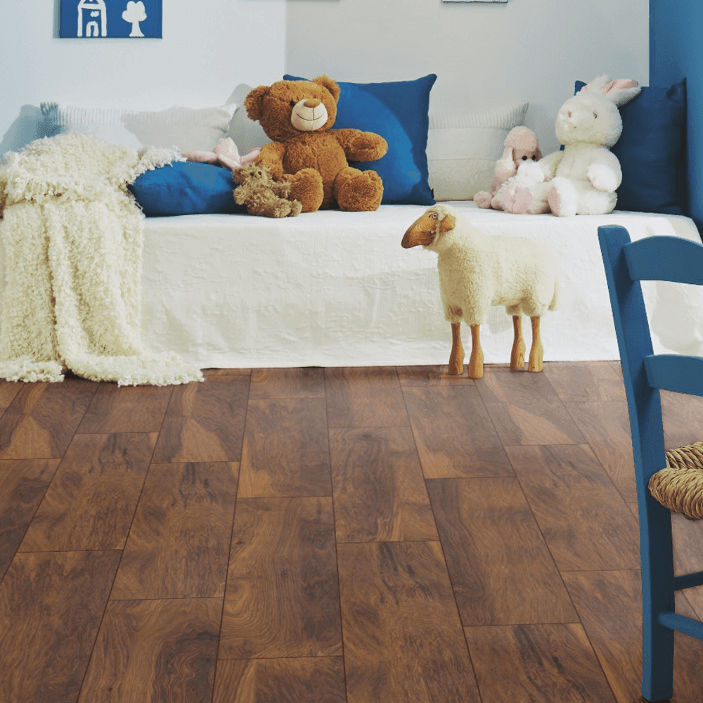 Krono Original | Red River Hickory Atlantic 10mm Handscraped Moisture Resistant Laminate Sample - 8156 (SKU-344617)