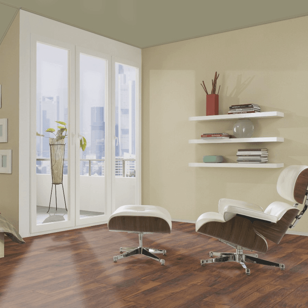 Krono Original | Red River Hickory Atlantic 10mm Handscraped Moisture Resistant Laminate Sample - 8156 (SKU-344617)