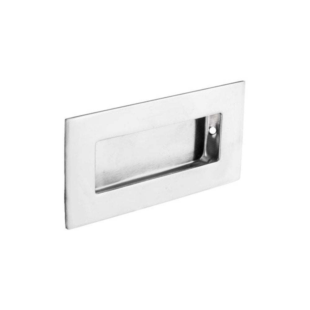 Rectangular Flush Pull Handle - Polished Stainless Steel (122507)