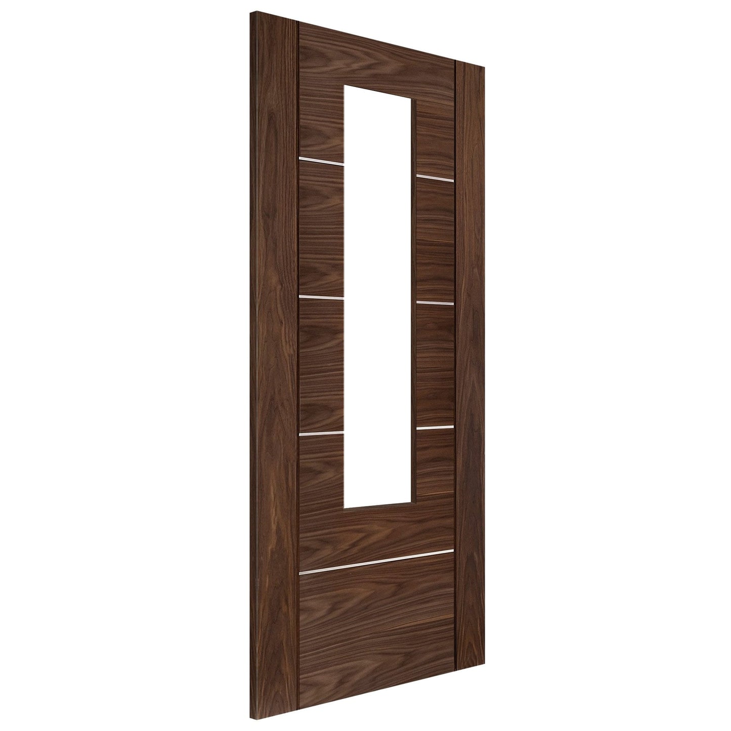 Internal Walnut Fully Finished Venice 1 Light Clear Glass Door (117118)