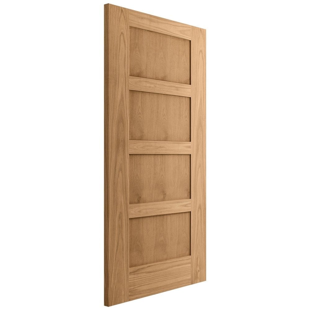 Oak Internal Unfinished Shaker Made-to-Measure FD30 Fire Door (122633)