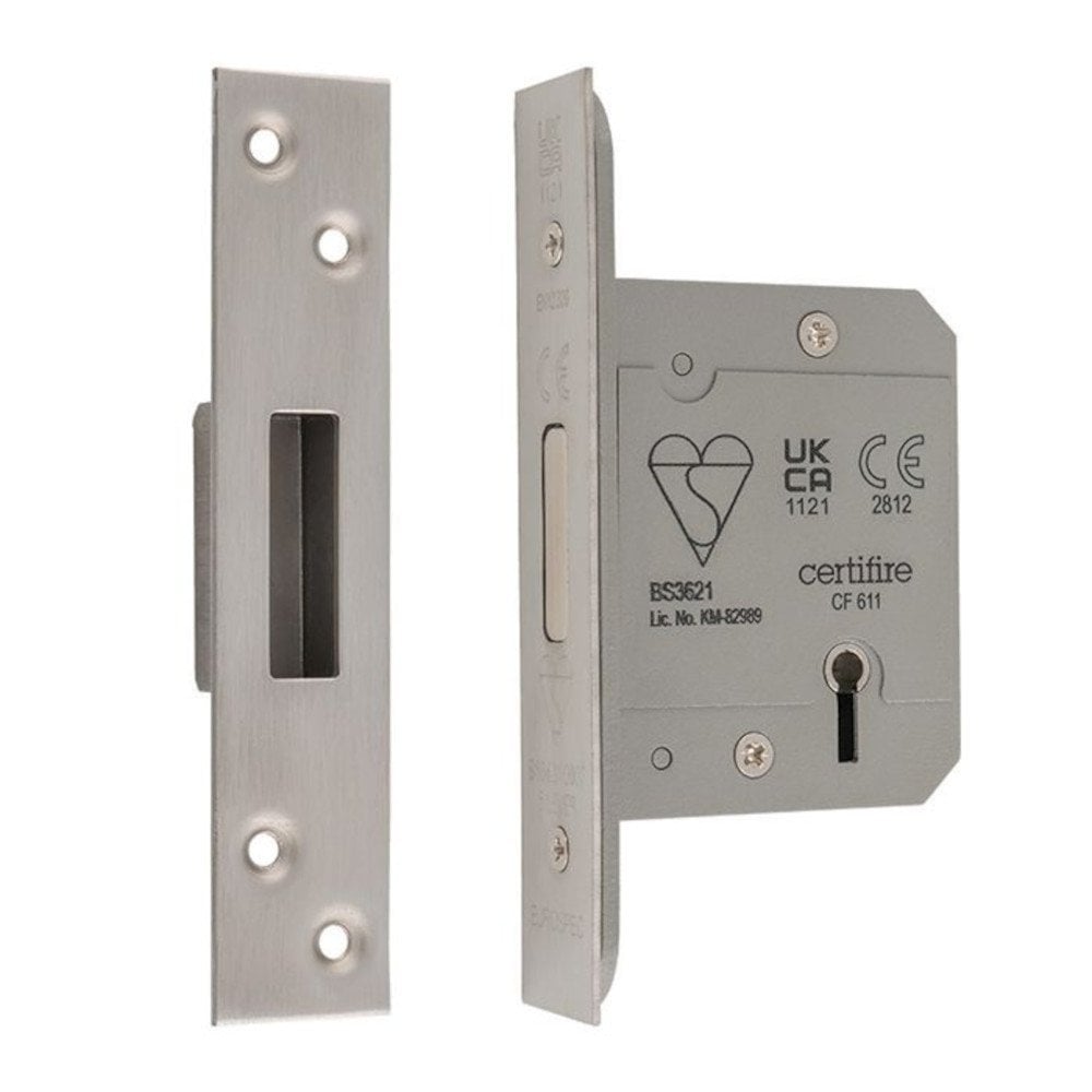 Satin Stainless Steel Easi T 5 Lever Deadlock (LDB5530SSS)