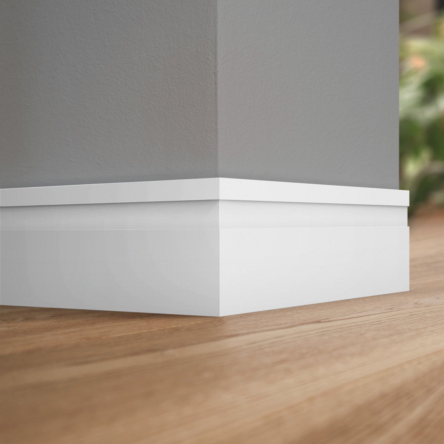 White - 2.4m Painted Shaker Skirting Board (122324)