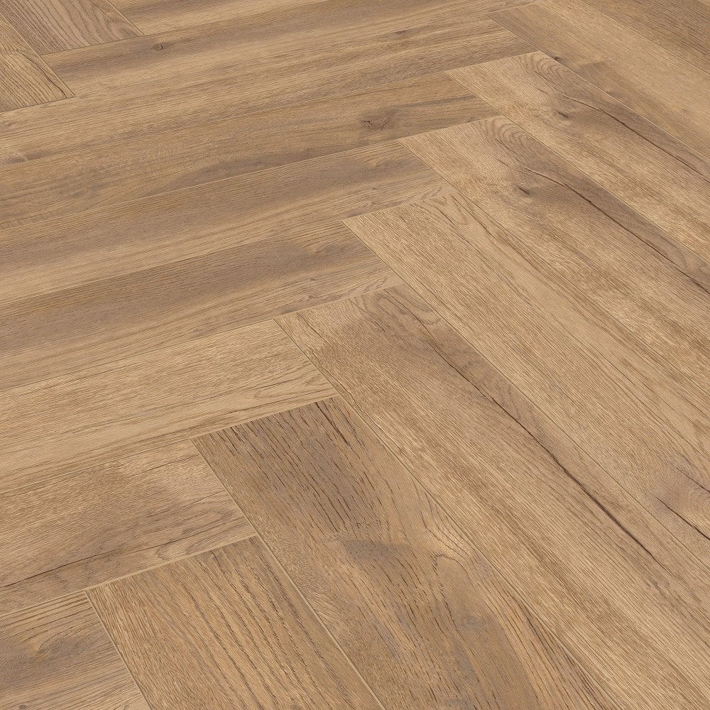 Treviso Oak - Herringbone 8mm Laminate Flooring (122370)