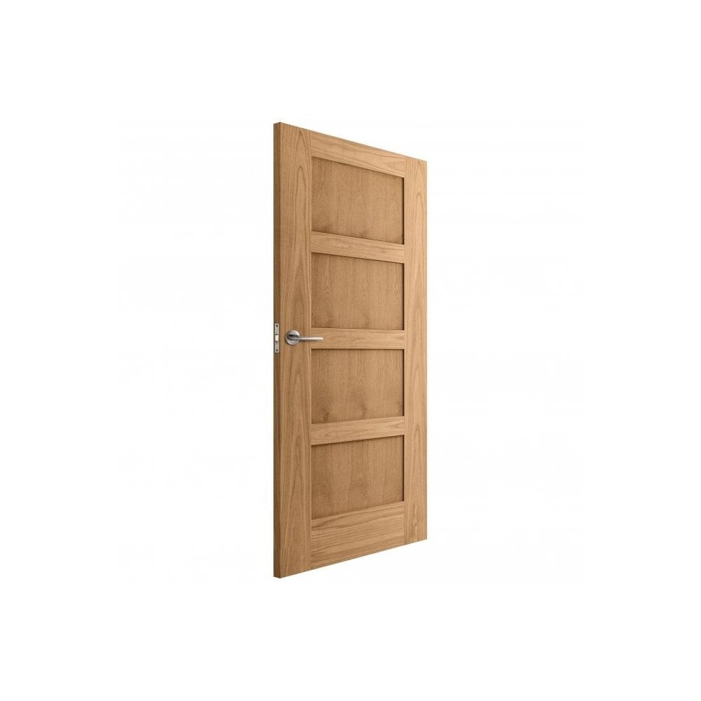 Oak Internal Fully Finished Shaker Made-to-Measure FD30 Fire Door (122646)