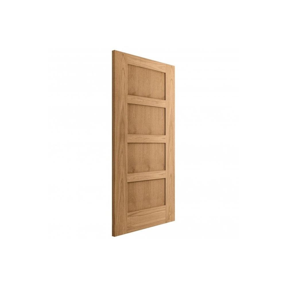 Oak Internal Fully Finished Shaker Made-to-Measure FD30 Fire Door (122646)