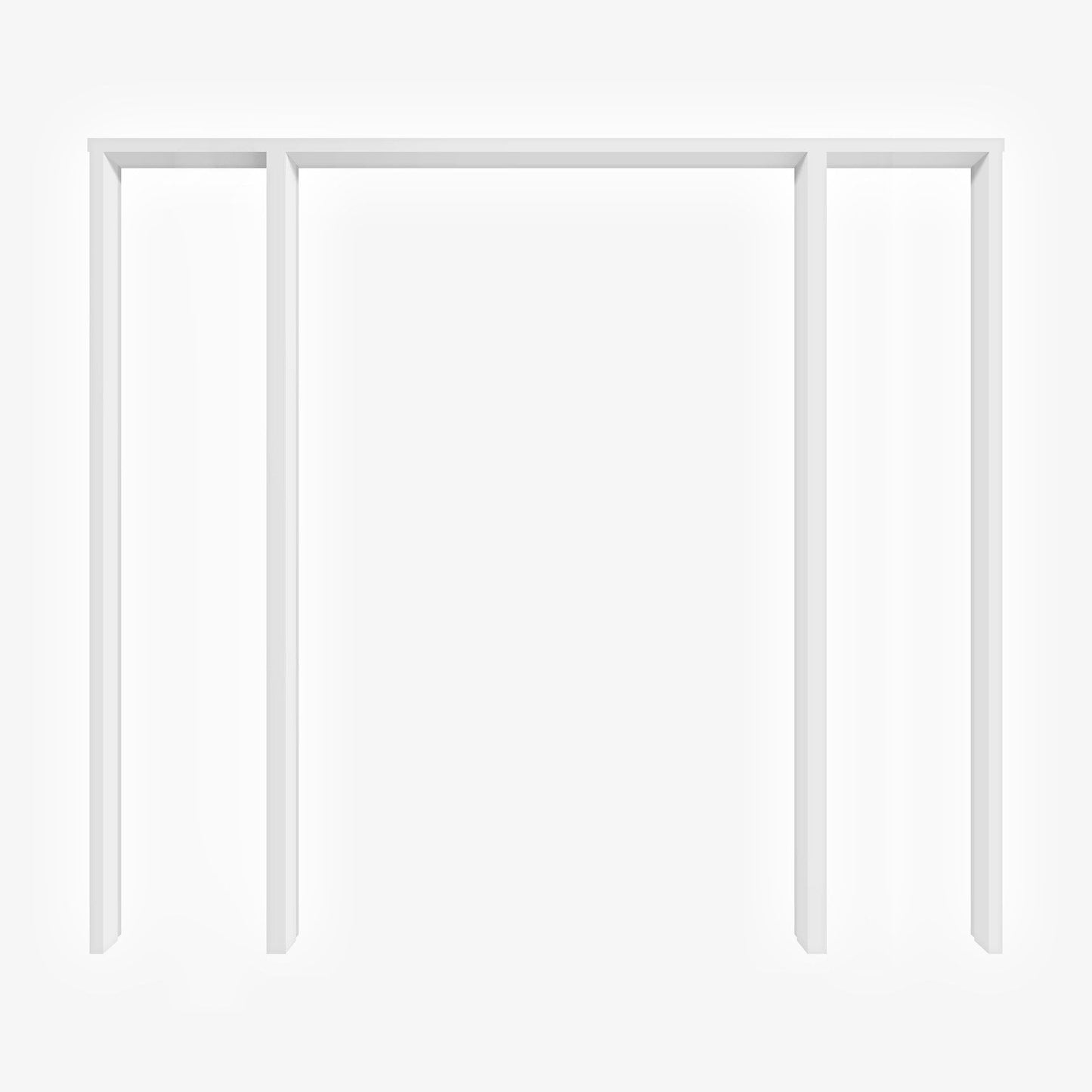 White Primed Internal Victorian 2P 2L Clear Glass Sidelight Room Divider Set (123170)