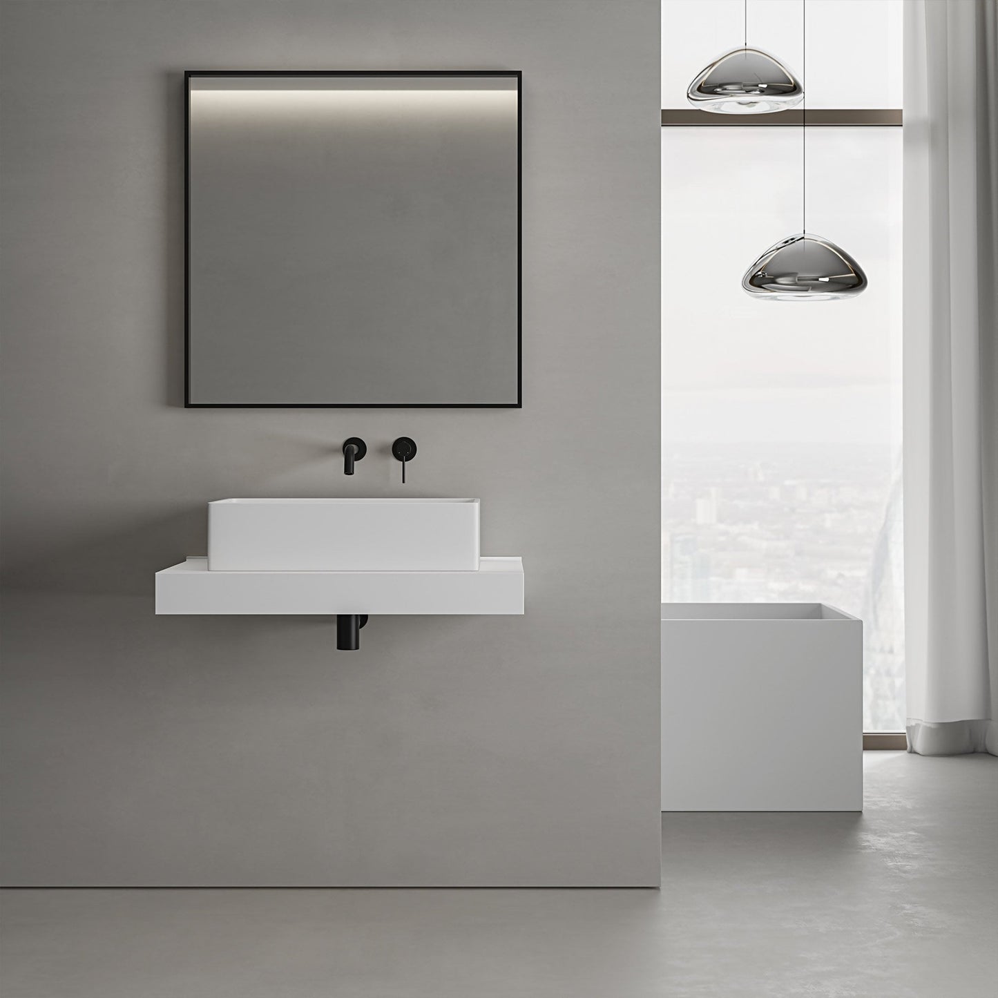 Western Countertop Stone Basin 600mm