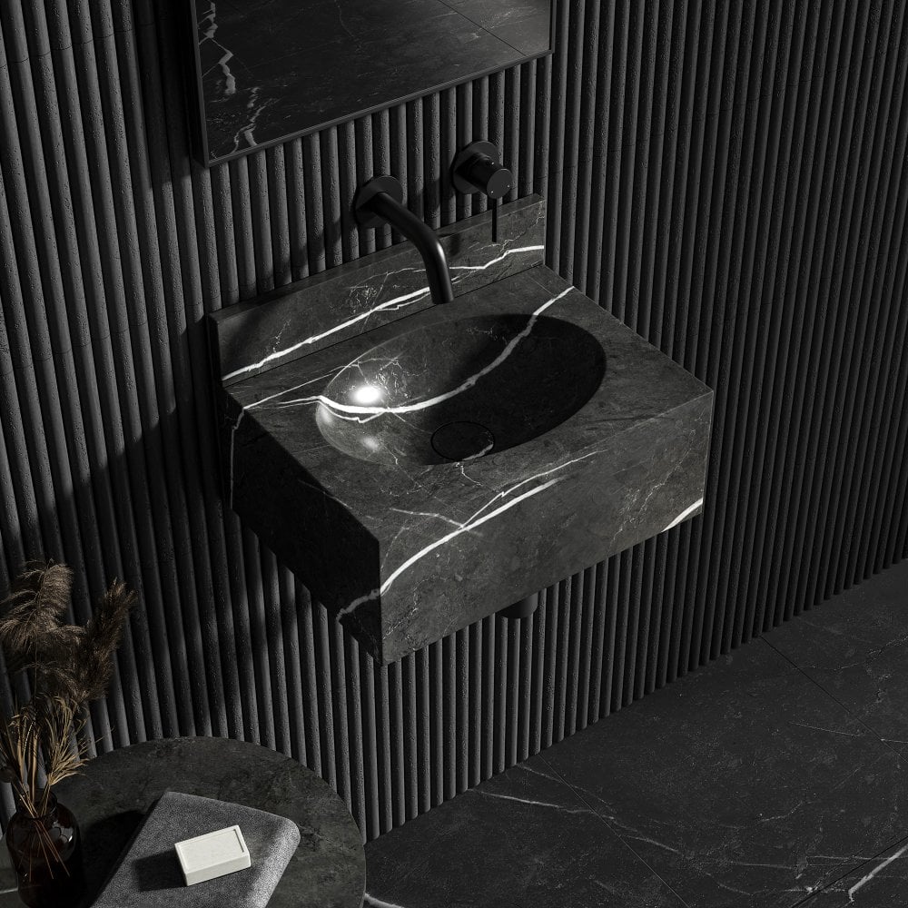 Horizon Pietra Grey Marble Wall Hung Basin 400mm