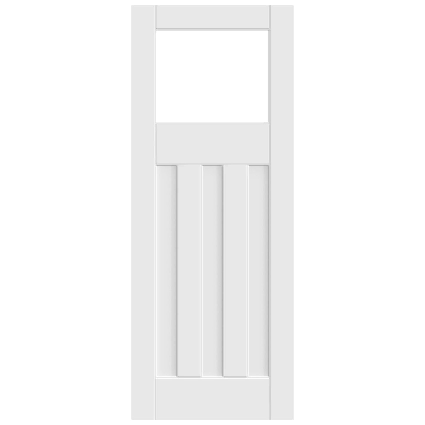 White Internal Primed Deco 1 Light Clear Glass Door (121733)