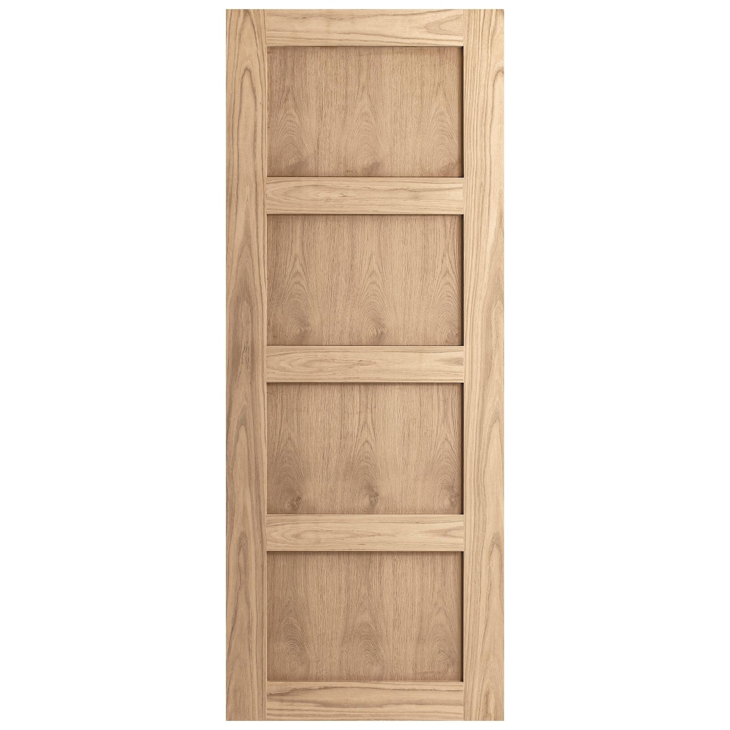 Oak Internal Unfinished Shaker 4 Panel Barn Door (121712)