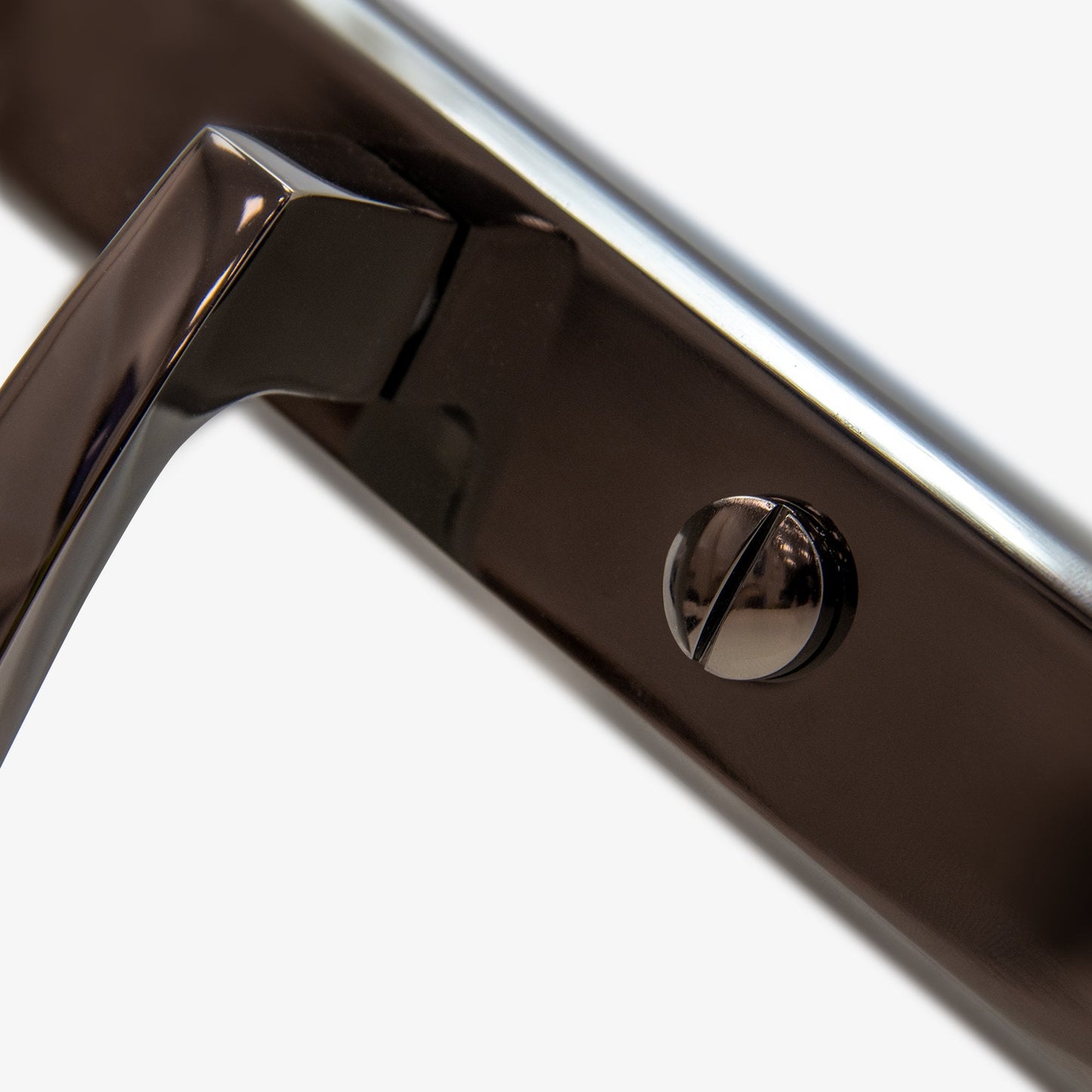 Ritz Lever on Backplate Bathroom Door Handle Set - Black Nickel (122289)