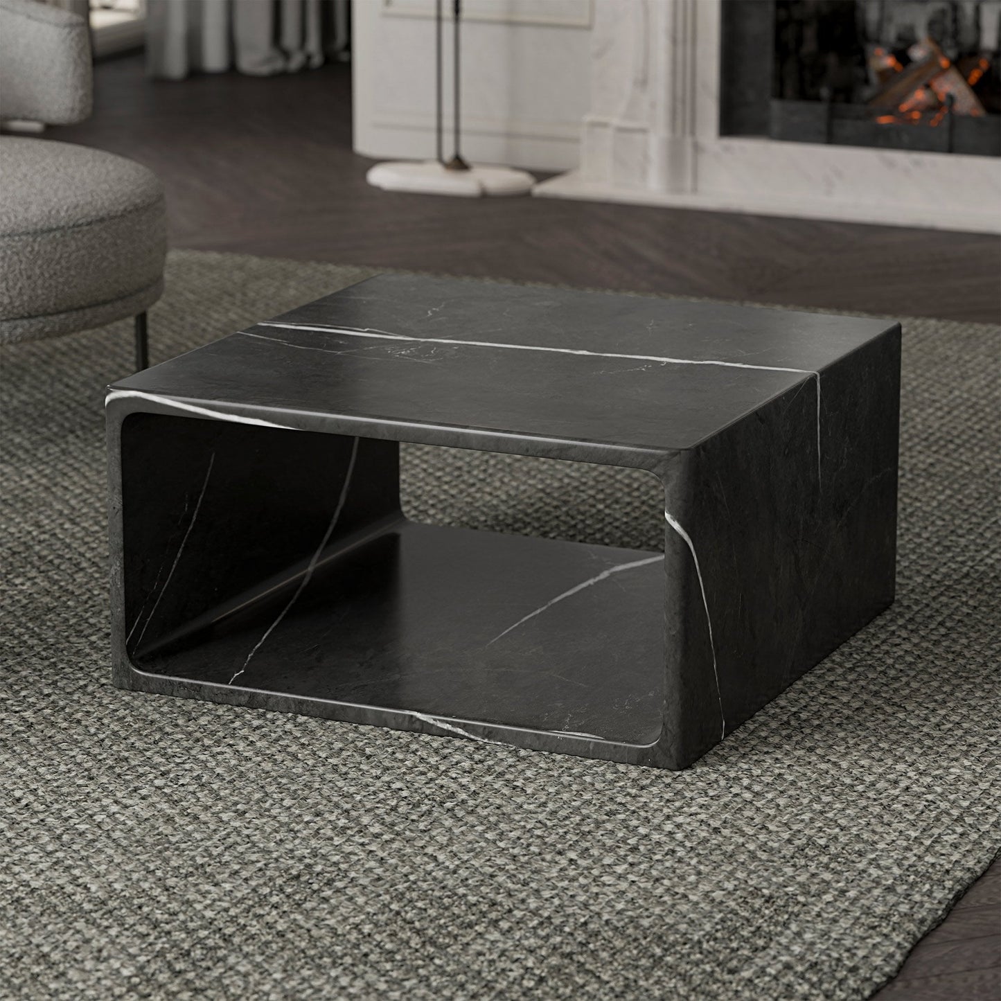 Tempo Pietra Grey Marble Coffee Table 800mm