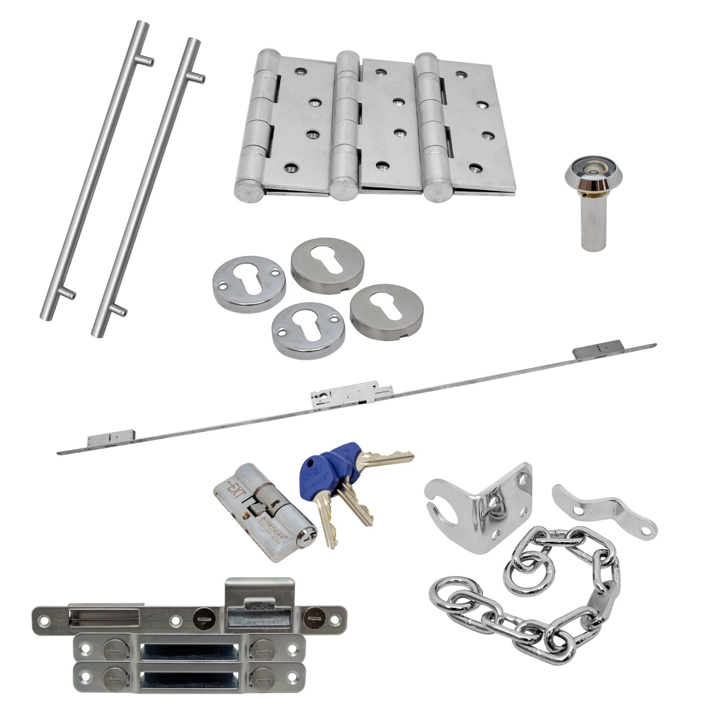 Circular Autolock 900mm External Pull Handle Set - Satin Stainless Steel (122898)