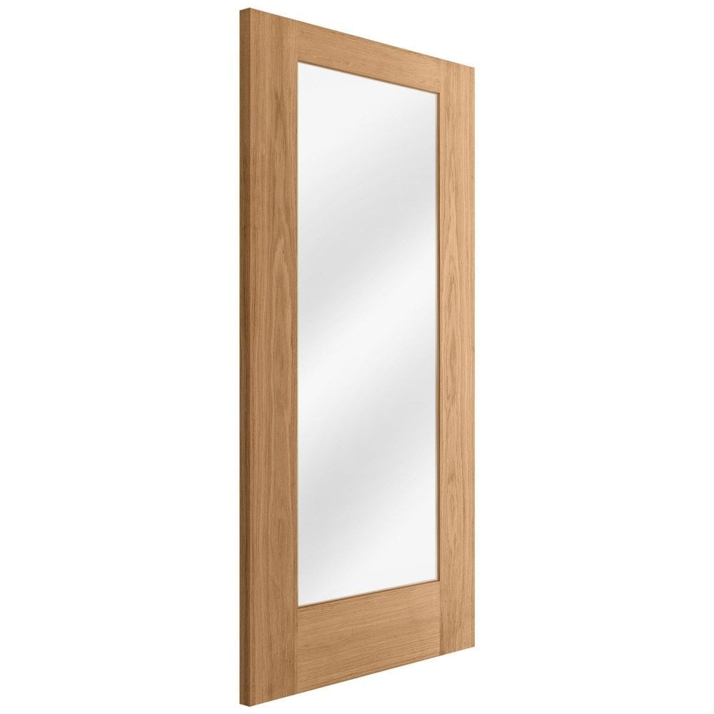 Oak Internal Fully Finished Pattern 10 1 Light Clear Glass FD30 Fire Door (121948)