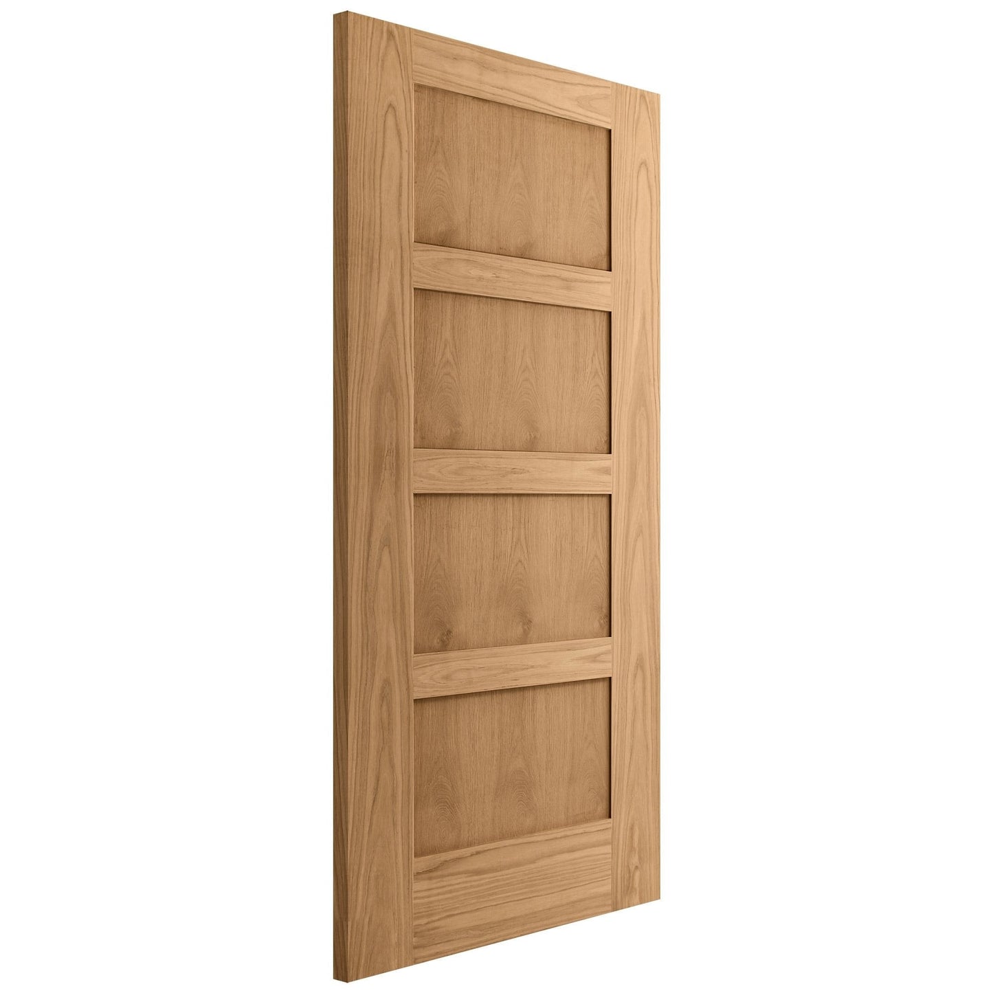 B-Grade Oak Internal Unfinished Shaker 4 Panel FD30 Fire Door (123688)