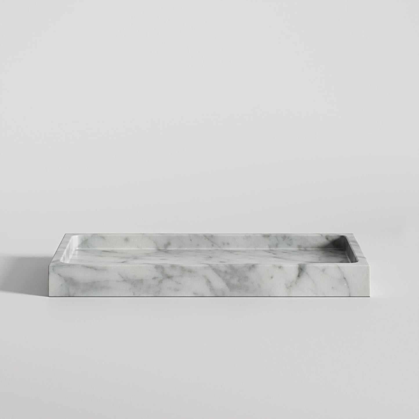 Affinity Carrara Marble Rectangular Tray