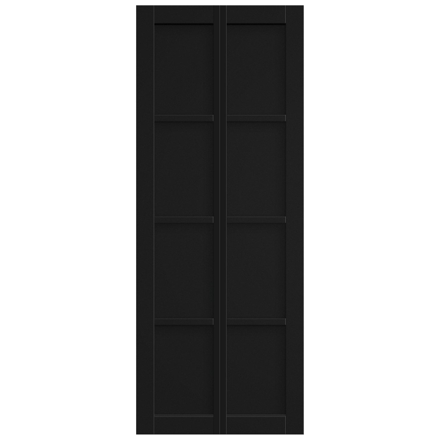 Black Internal Fully Finished 4 Panel Solid Bi-fold Door (121176)