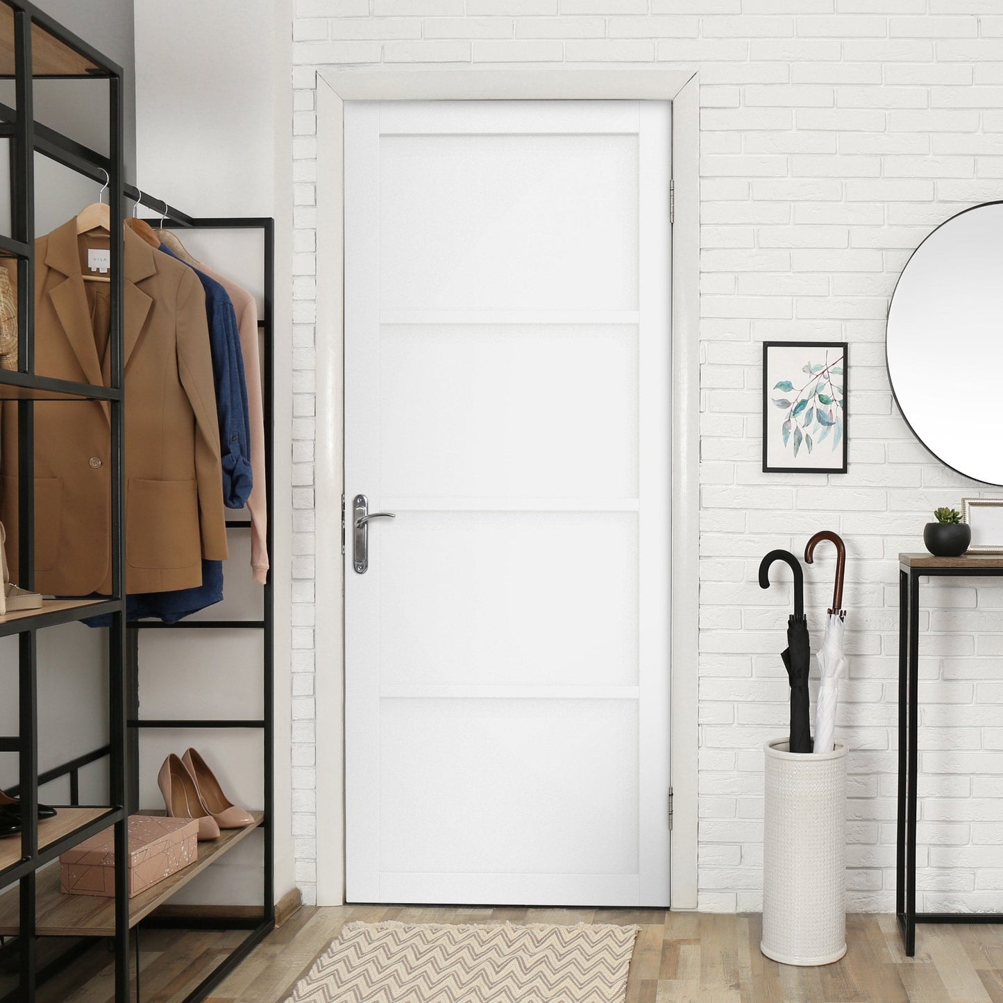 Internal Primed Studio Industrial 4 Panel Door (121194)