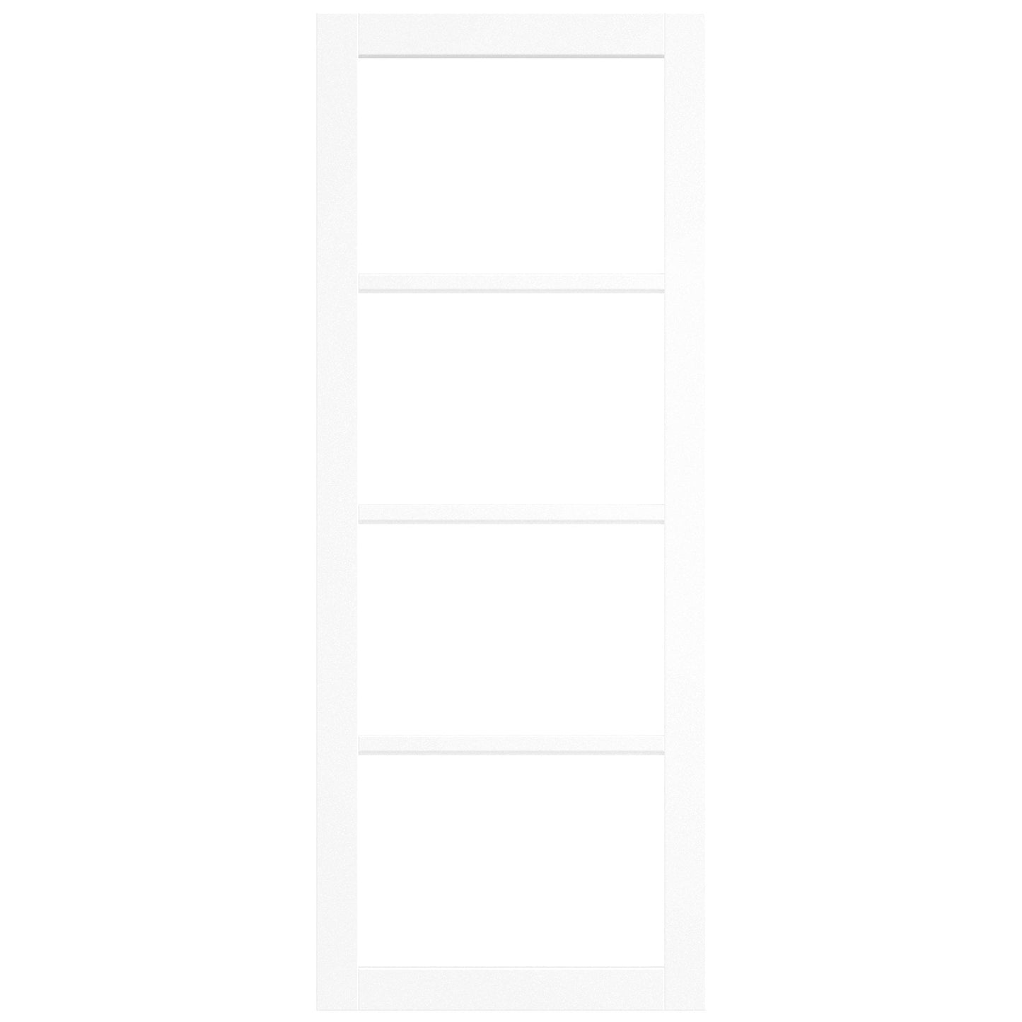 Internal Primed Studio Industrial 4 Light Clear Glass Door (121195)