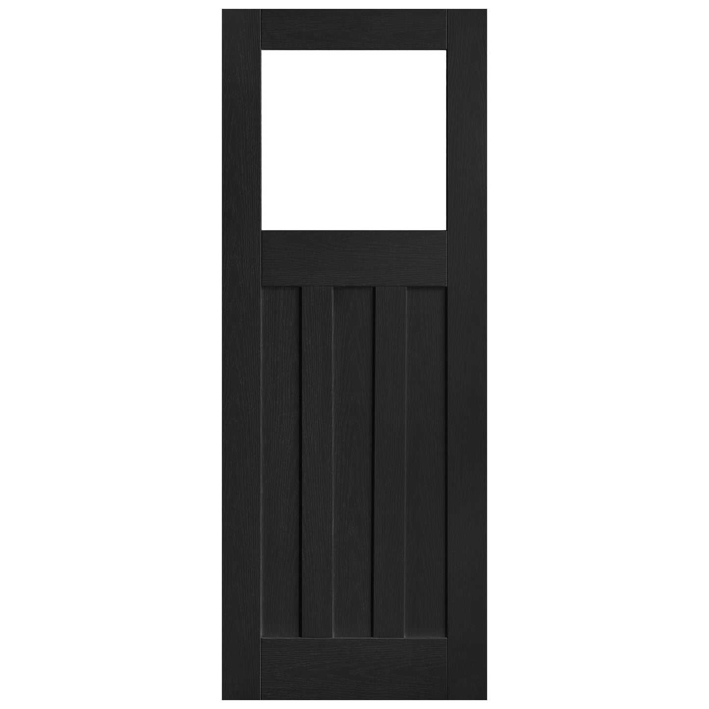 Oak Internal Fully Finished 1930's DX 3 Panel 1 Light Clear Glass Door (122040)