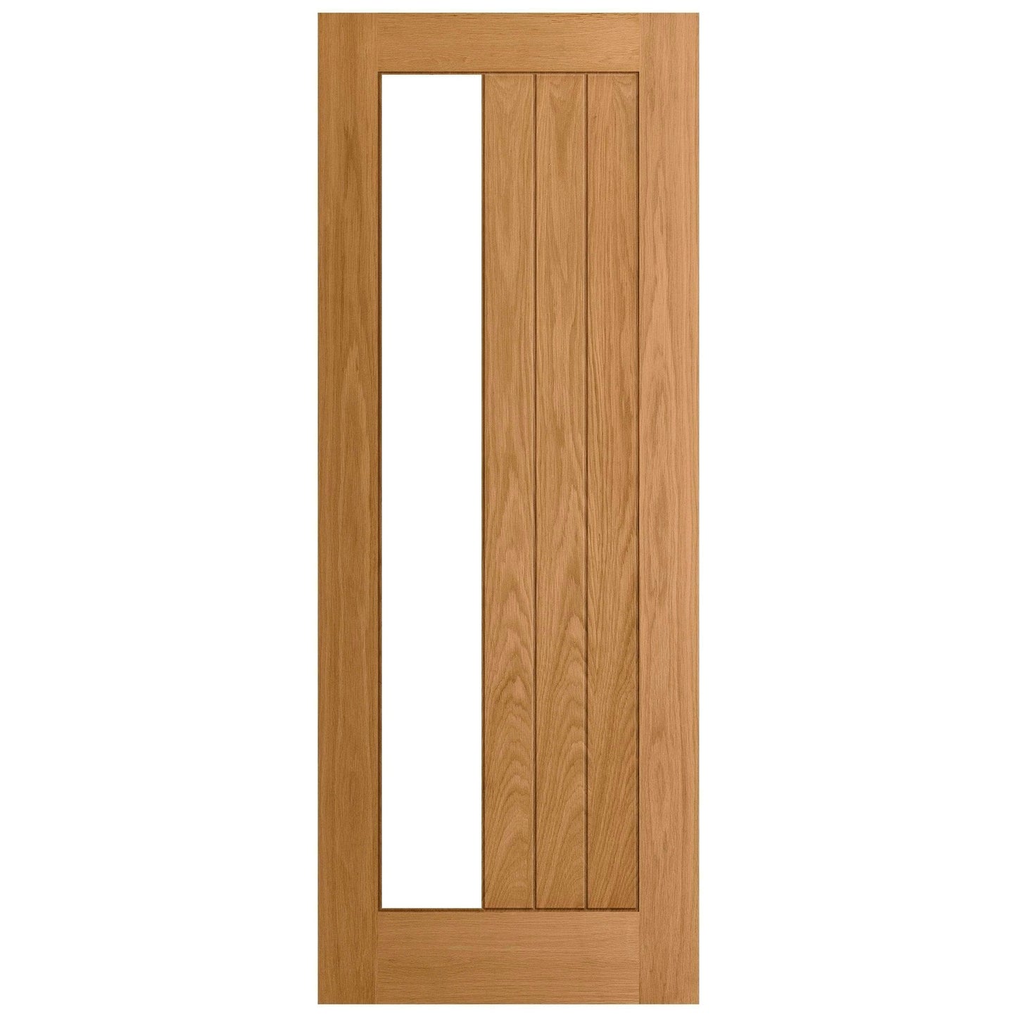 B-Grade Oak Internal Fully Finished Farley 1L Clear Offset Glass Door (PFIOFAR1LOFF)