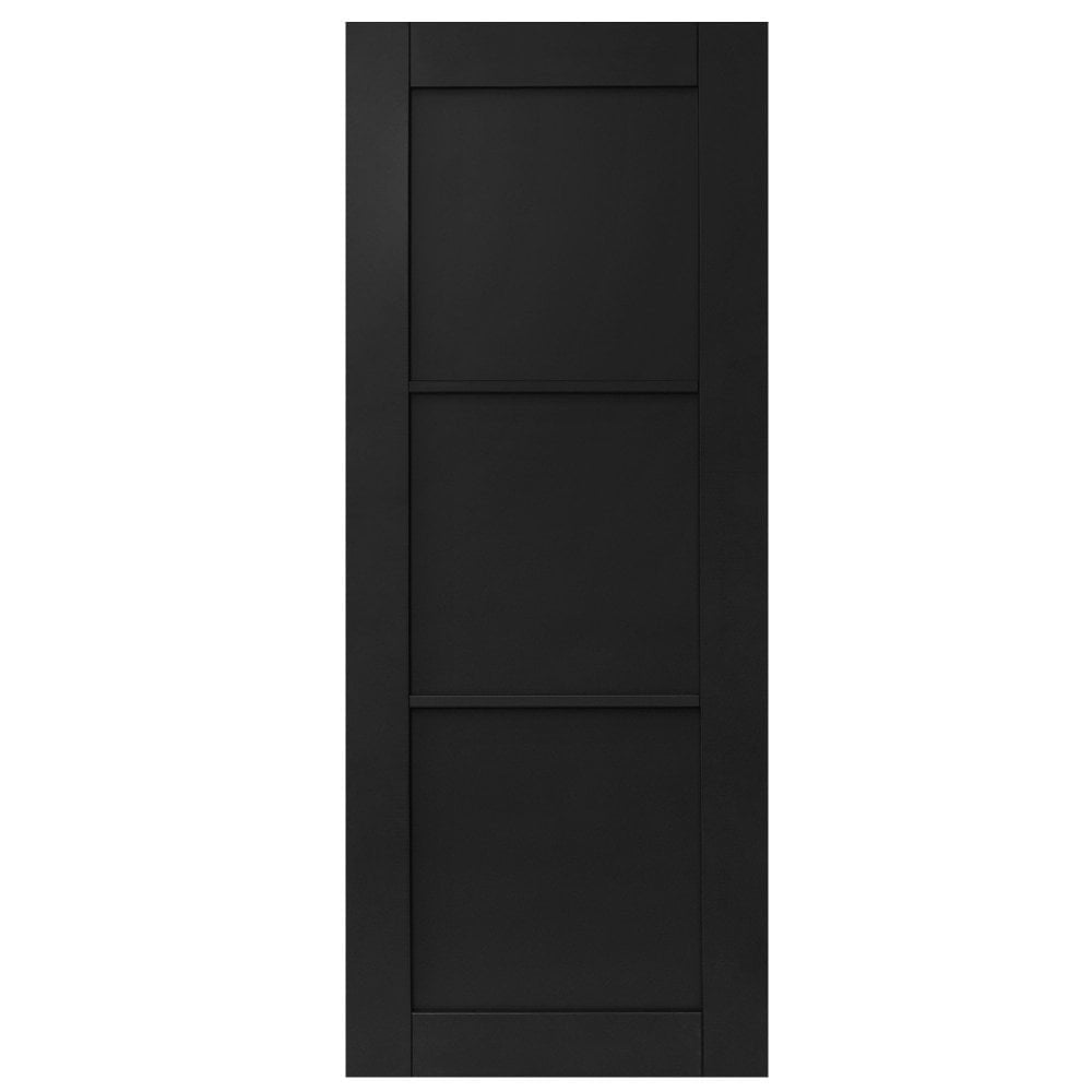 B-Grade Black Internal Fully Finished Industrial Studio 3 Panel FD30 Fire Door (124069)