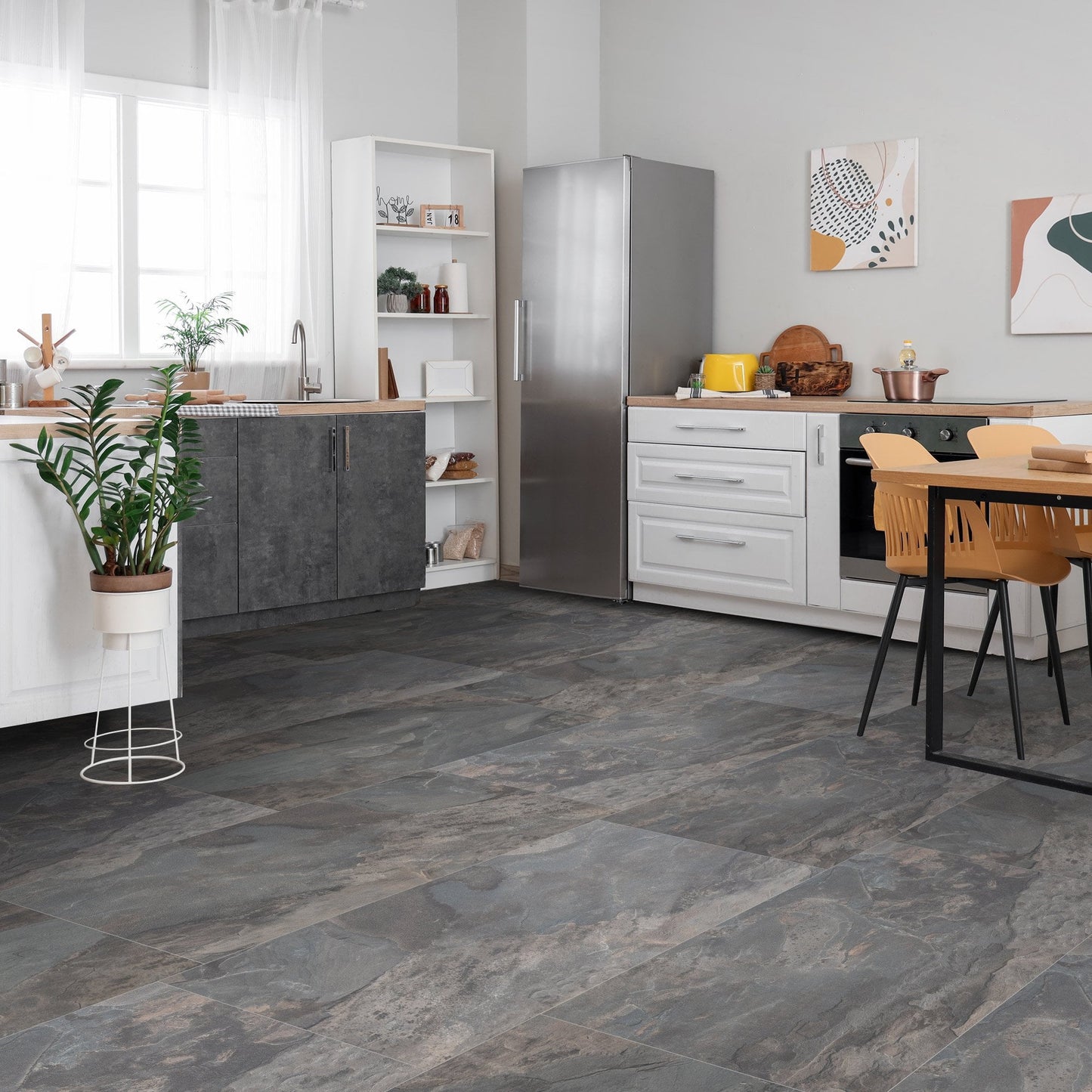 Pewter Slate - Atlantic 8mm Moisture Resistant Laminate Flooring (122432)