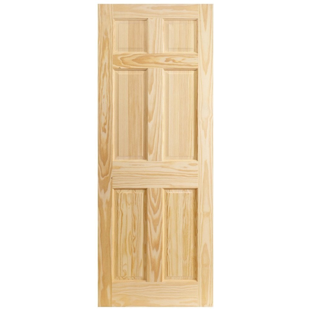 B-Grade Clear Pine Internal Unfinished 6 Panel Door (124124)
