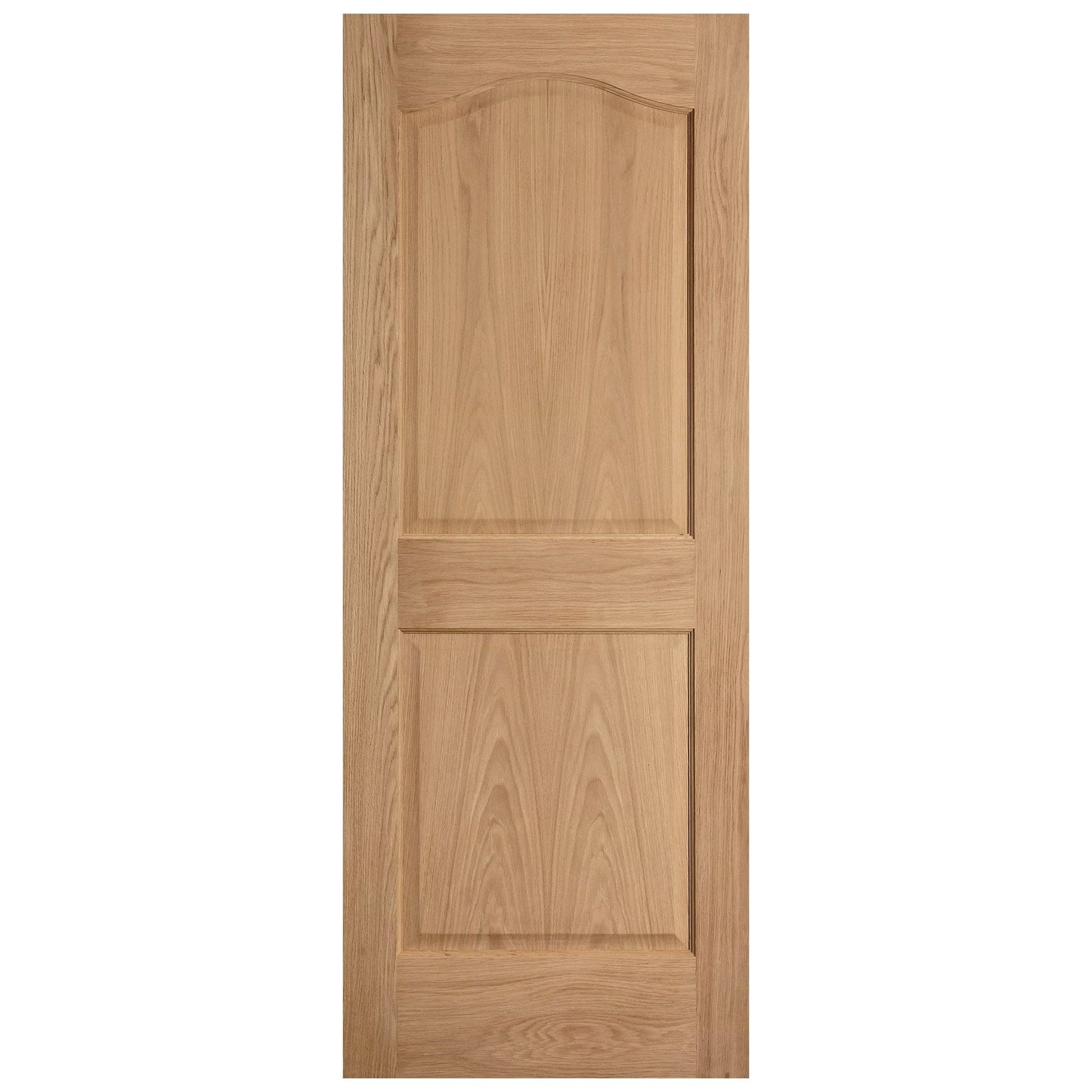 White Internal Unfinished Oak 2 Panel Arch Top Door (121765)