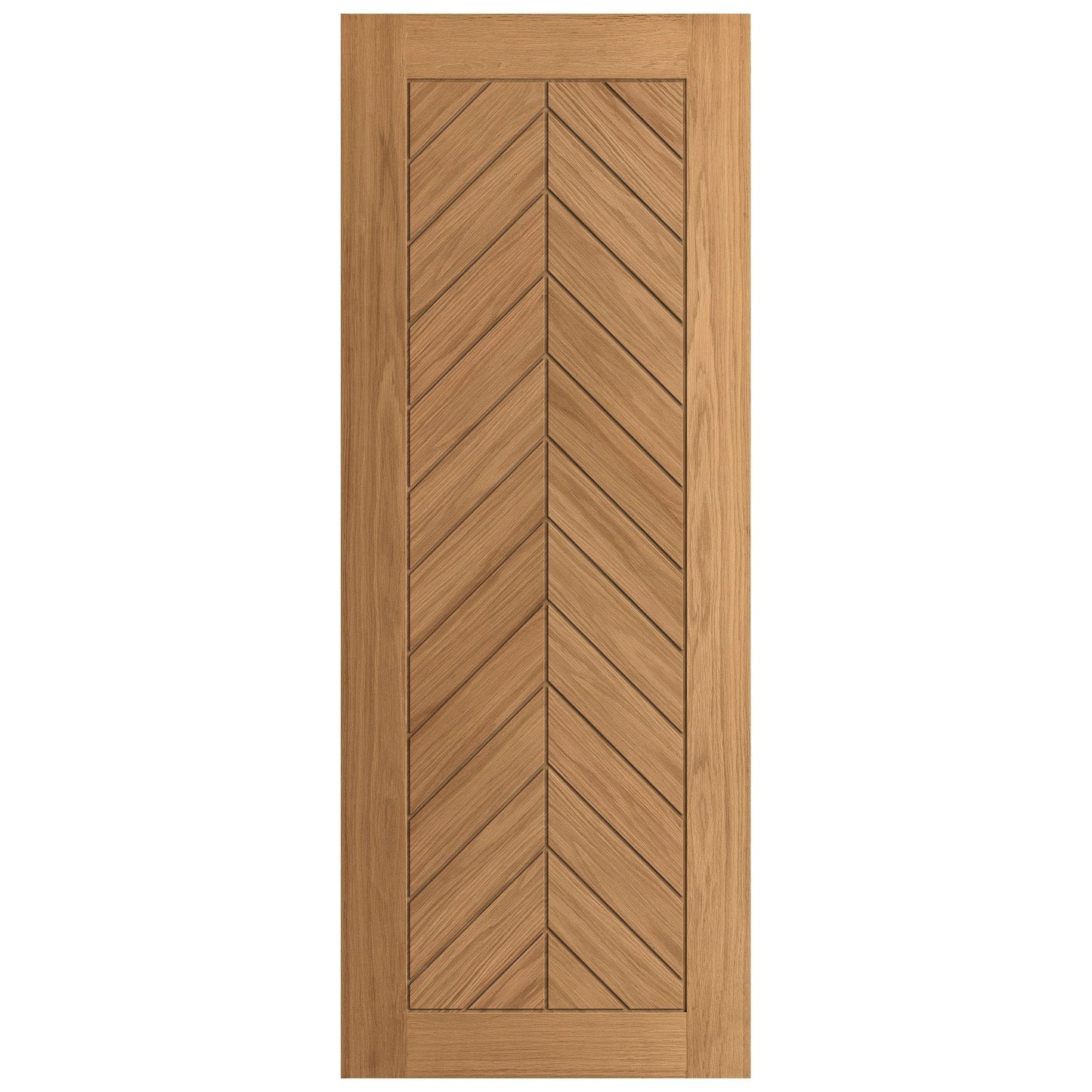 Oak Internal Fully Finished Chevron FD30 Fire Door (124131)