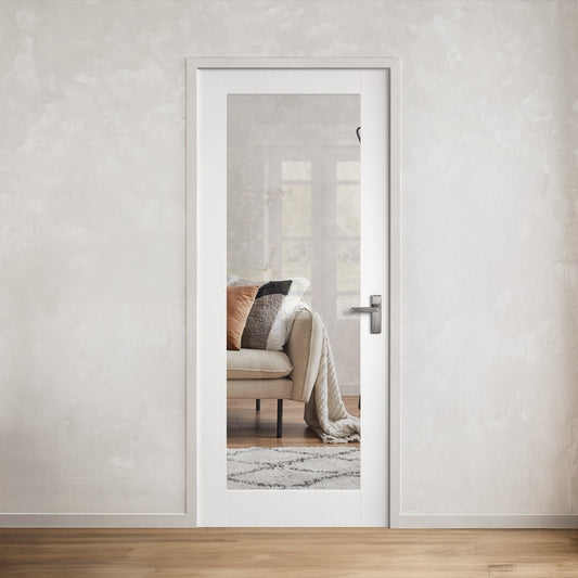 White Internal Primed Moda 1 Panel Door With Loose Glazing Bars (121743)