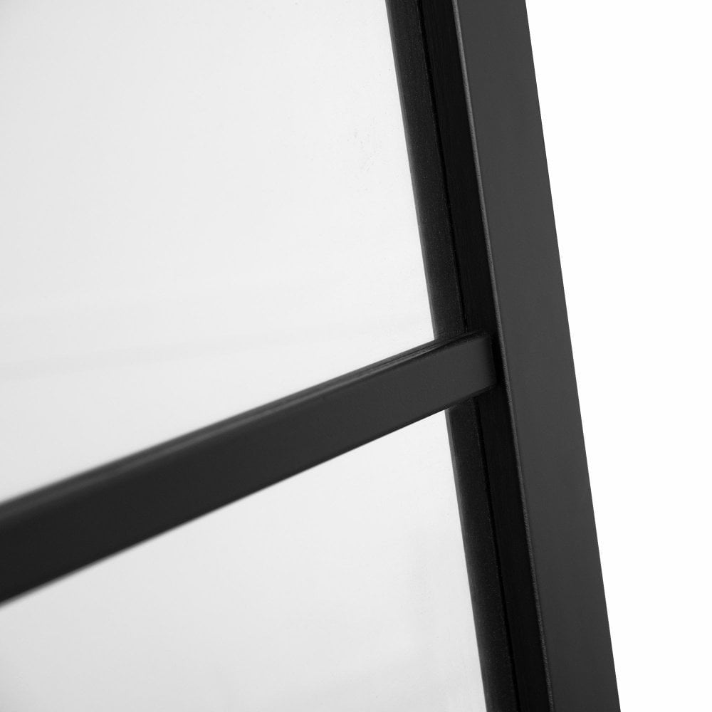 Jet Black Internal Fully Finished 6 Light Clear Glass Industrial Studio Door (124162)